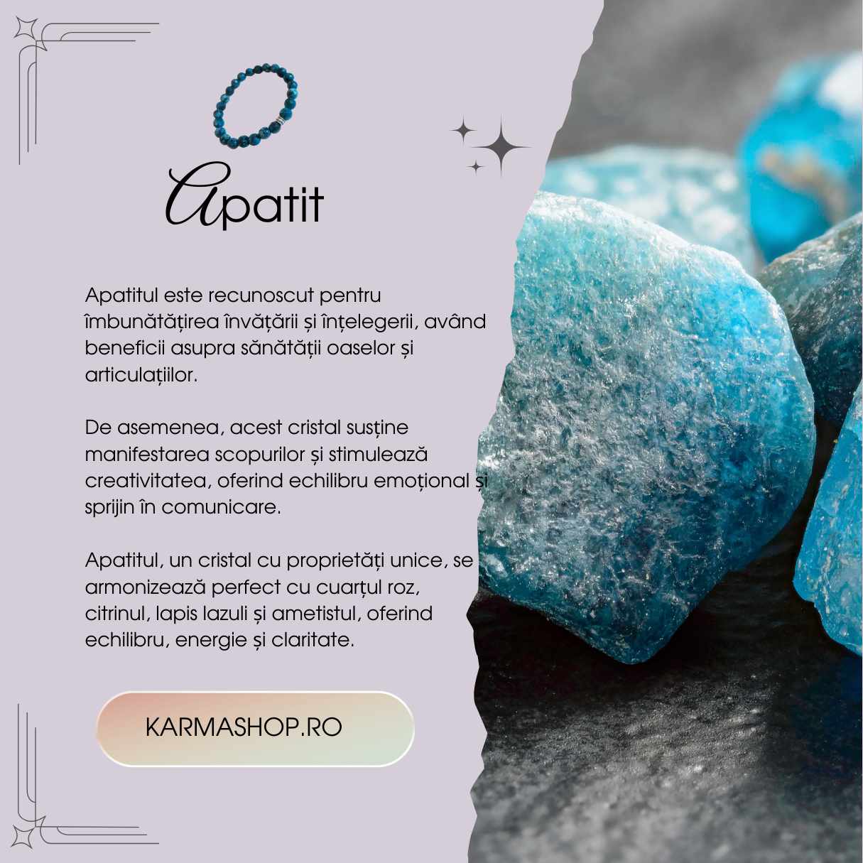 apatit - brosura cu informatii interesante despre aceasta piatra semipretioasa