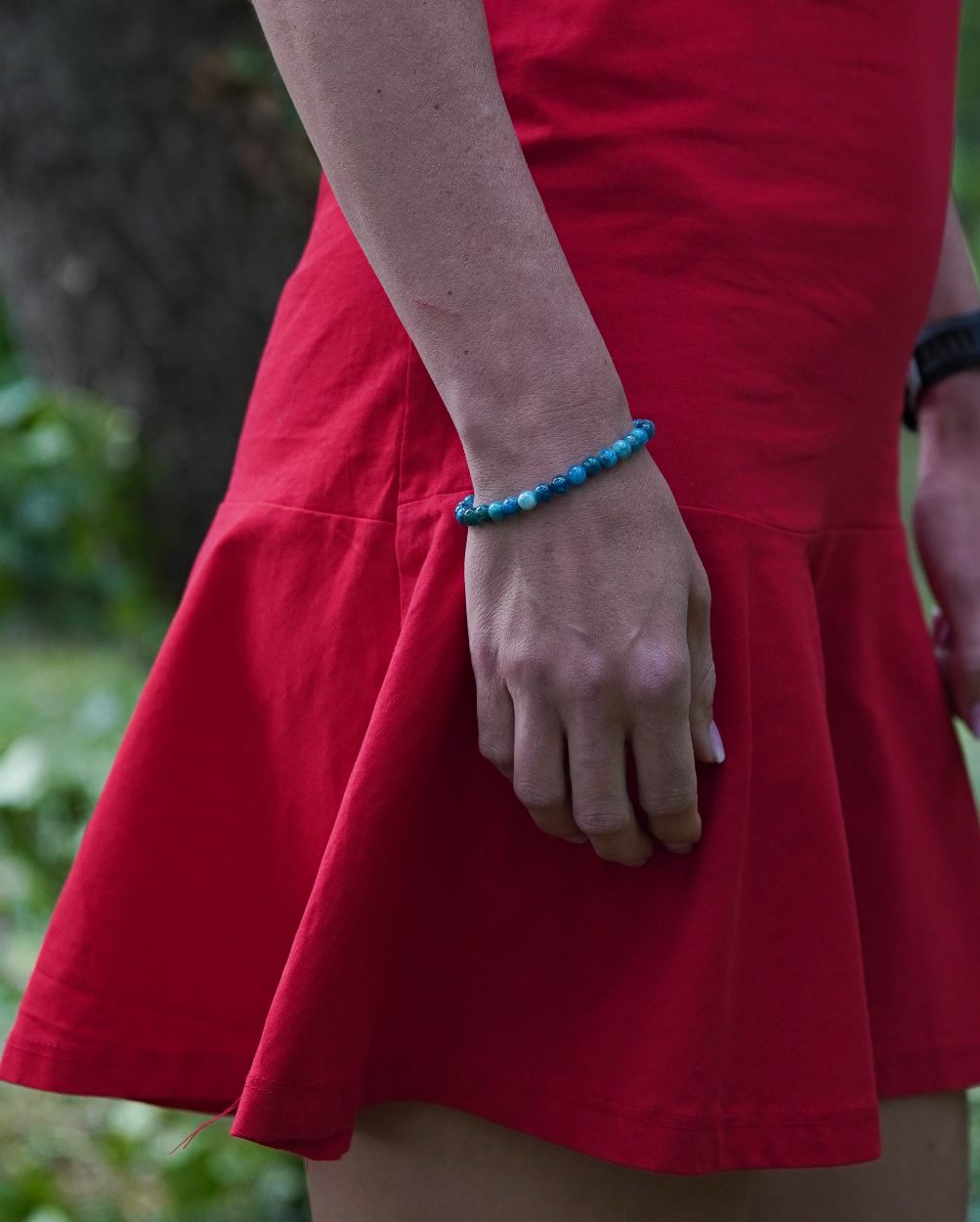 bratra din piatra semipretioasa apatit, 6mm.