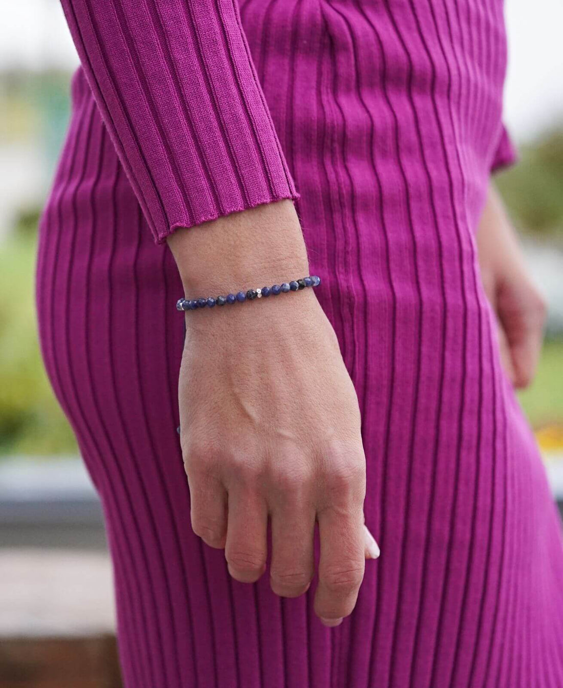 bratara din cristale fatetate de sodalit 4mm