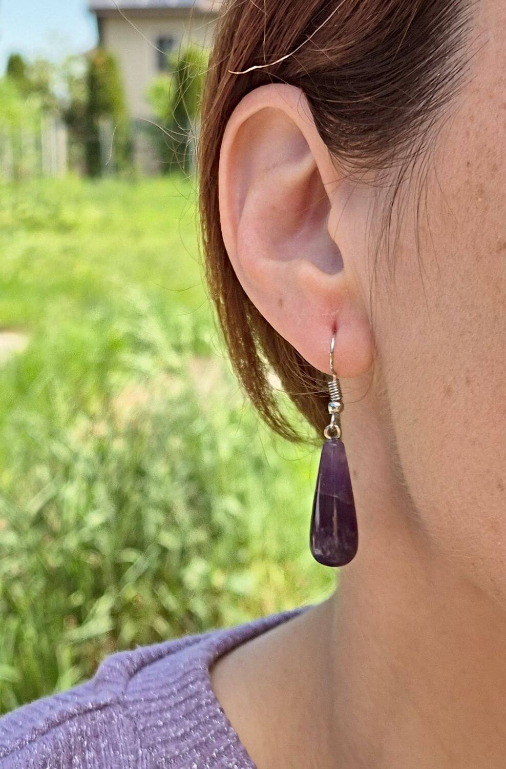 Cercei ametist Tears of Wisdom