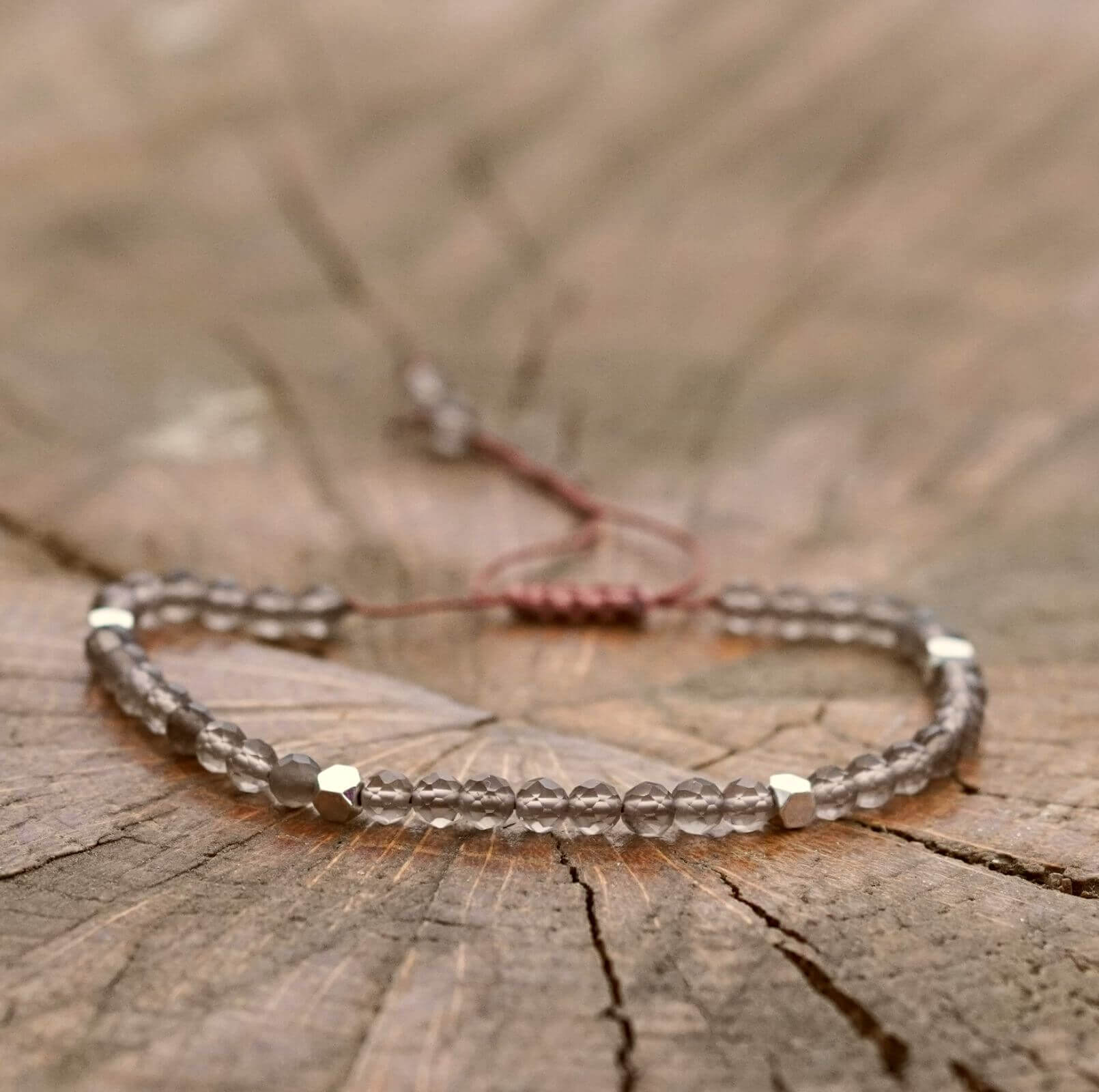 bratara cuart fumuriu fatatat 4 mm