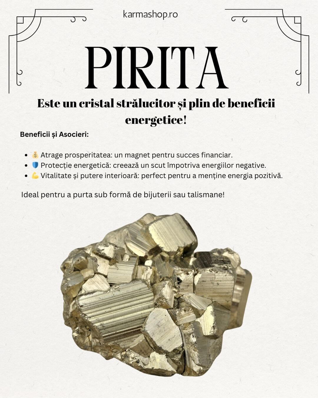 bratara din pirita pentru barbati sau femei