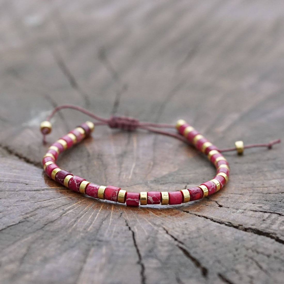 bratara reglabila jasp rosu imperial