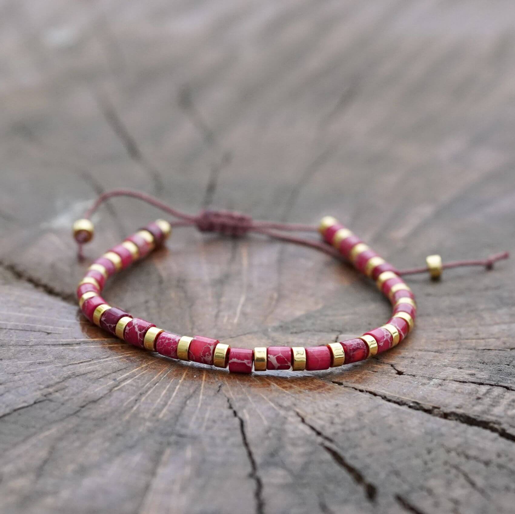 bratara reglabila jasp rosu imperial