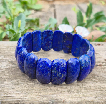 bratara lapis lazuli lata, calitate foarte buna a pietrelor