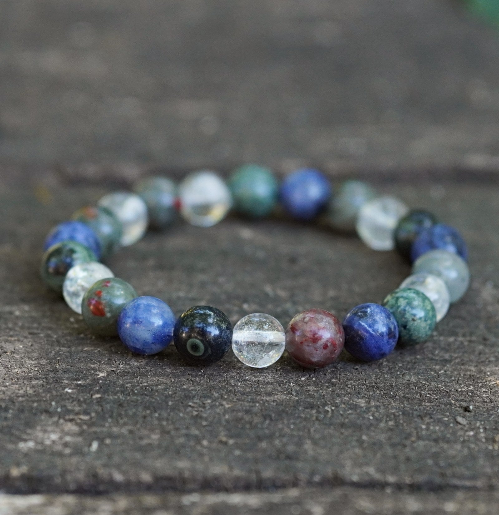 bratara zodia pesti cu cristale de Heliotrop (Piatra Sângelui)