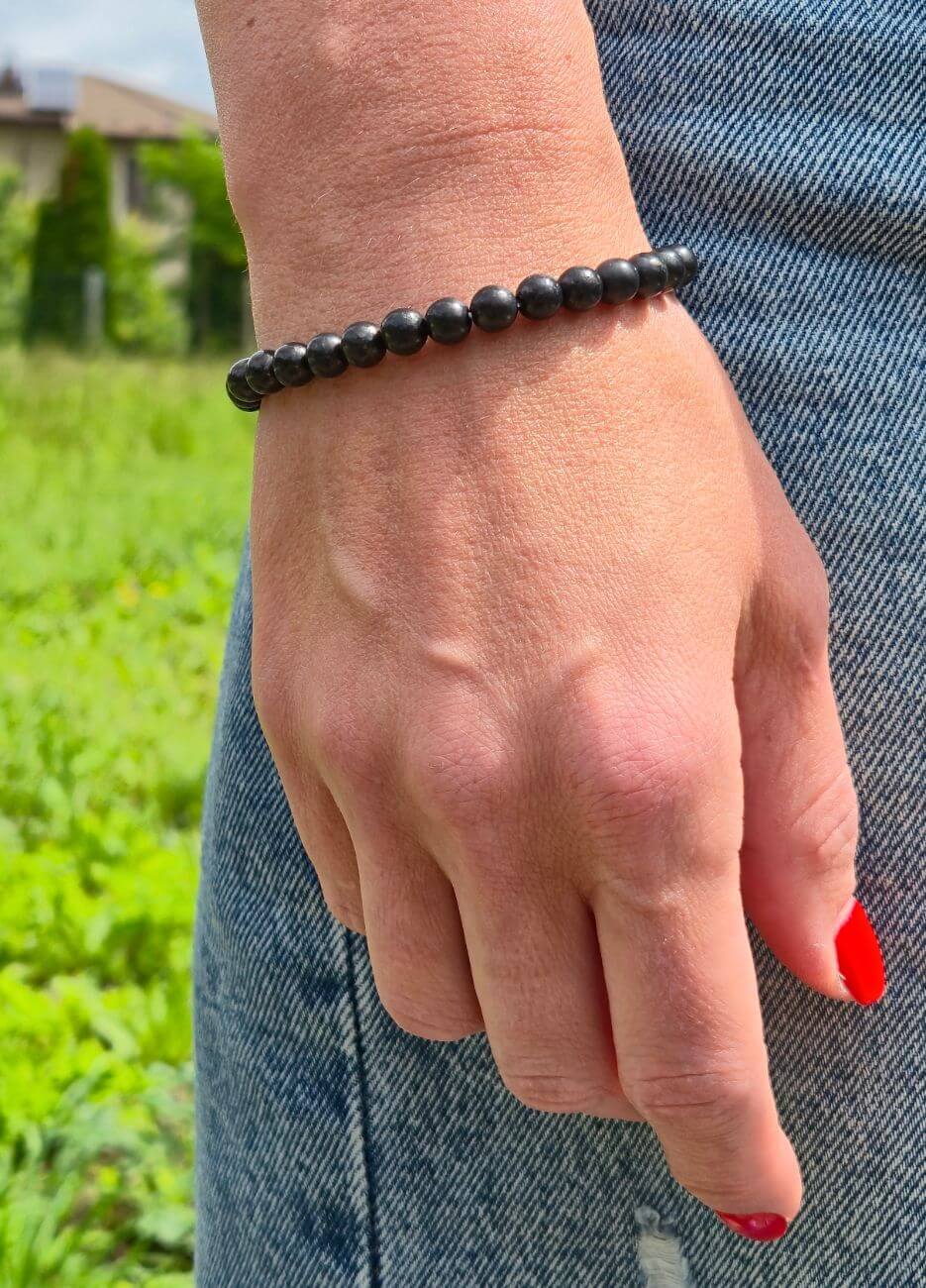 bratara shungit - protectie impotriva radiatilor electromagnetice