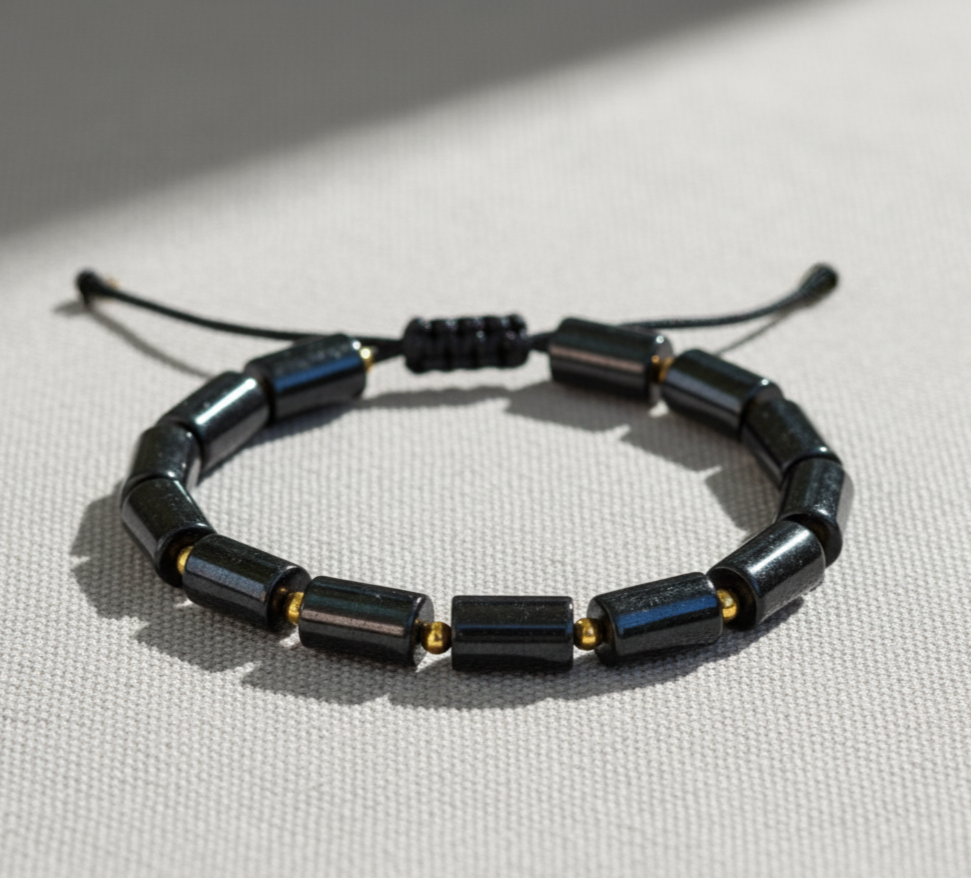 bratara din turmalina neagra ajustabila prin snur , potrivitata atat pentru barbati at si pt femei