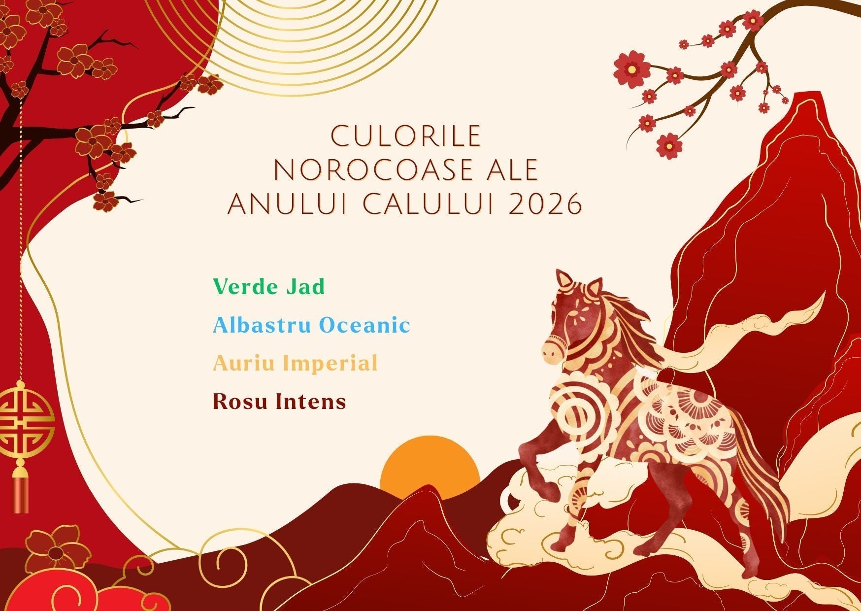 Culorile Norocoase Feng Shui în Anul Calului de Foc 2026: Ghid Complet pentru Prosperitate