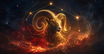 Simbolul zodiei Berbec într-un peisaj celest – horoscop 2027