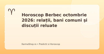 Horoscop Berbec octombrie 2026 – previziuni astrologice