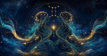 Simbolul zodiei Gemeni într-un peisaj celest – horoscop 2027
