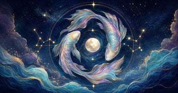 Simbolul zodiei Pești într-un peisaj celest – horoscop 2027