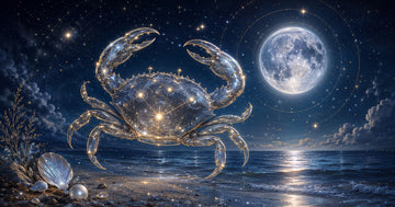 Simbolul zodiei Rac într-un peisaj celest – horoscop 2027