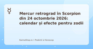 Mercur retrograd în Scorpion 24 octombrie 2026