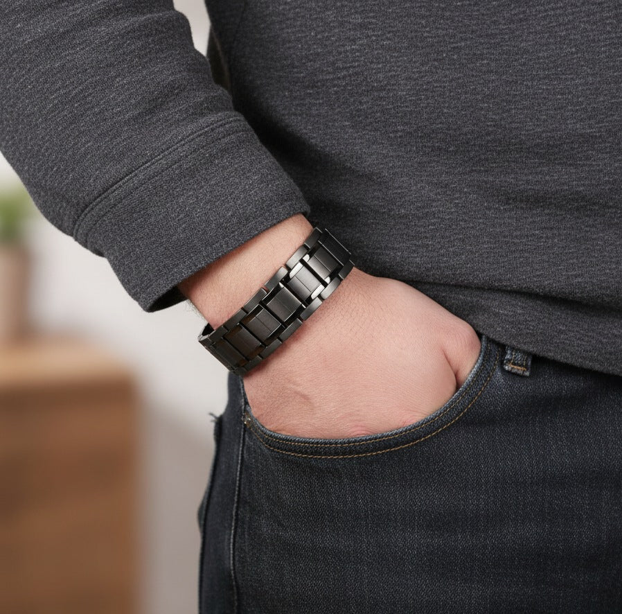 Bratara Magnetica "Vitalitate 4 în 1, Pt. Barbati, Otel Inoxidabil