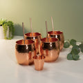 set 4 cani din cupru pur pentru cadou