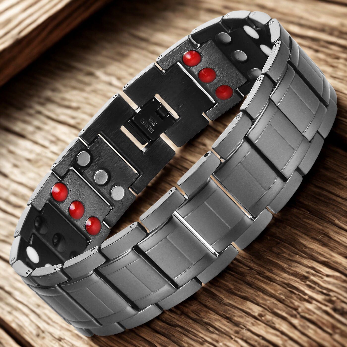 Bratara Magnetica "Vitalitate 4 în 1, Pt. Barbati, Otel Inoxidabil