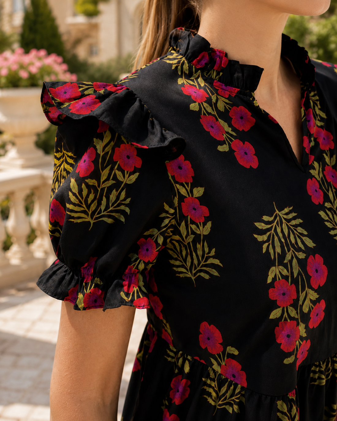 Rochie de vară Persefona din bumbac, cu buzunar