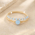 bratara acvamarin reglabil, stil bangle