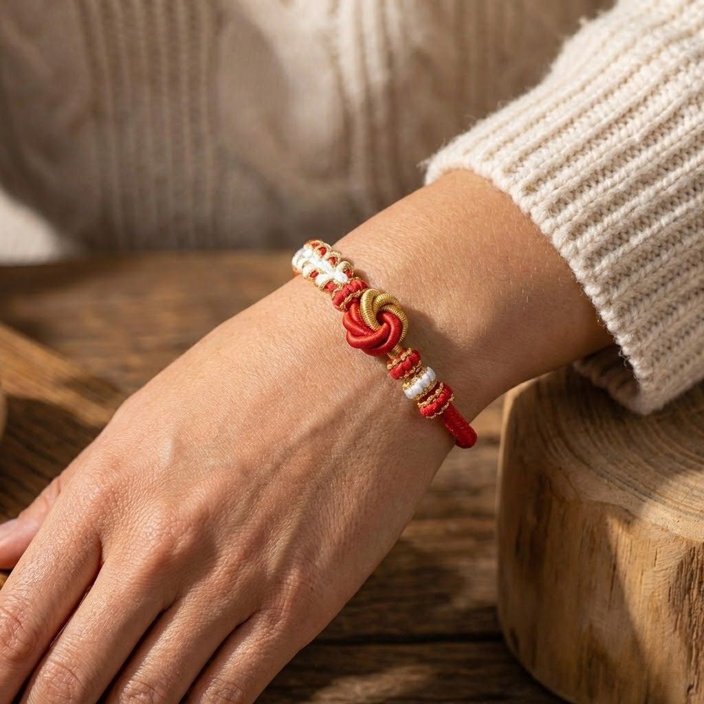 „Adierea Primăverii” – Brățară Mărțișor Artizanală, Împletită Manual, Ajustabilă