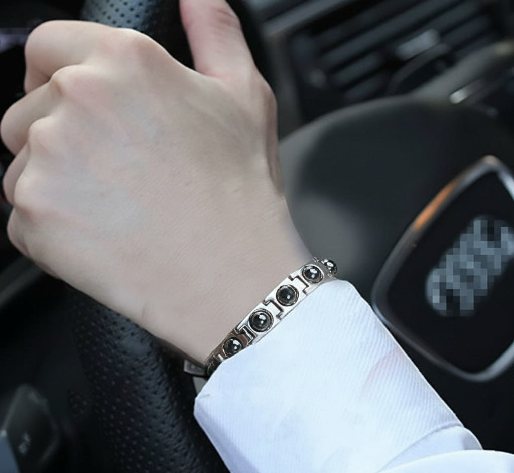 Brățara Terapeutică BioFlux, cu Elemente de Germaniu, Unisex