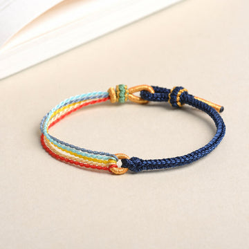 Bratara Norocoasa "Blue Karma", Design  Multicolor,Talisman Echilibru si Energie, Unisex