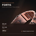 Brățară magnetică din cupru Fortis pentru bărbați – 22 cm, 2,1 cm, 106 g, magneți integrați