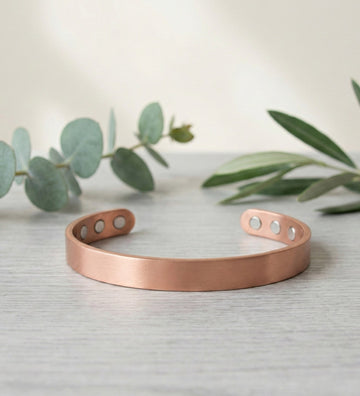 Brățară Cupru Pur "Simplicity", 6 Magneți Neodim, Design Neted Minimalist, Ajustabilă, Unisex