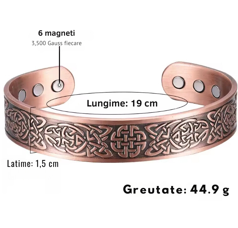bratara din cupru pur pentru barbati magnetica