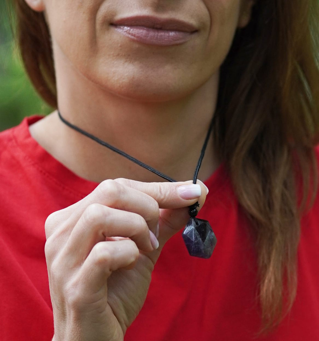 colier cu pandantiv din ametist