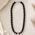 colier elegant cu margele dinonix de 8 mm
