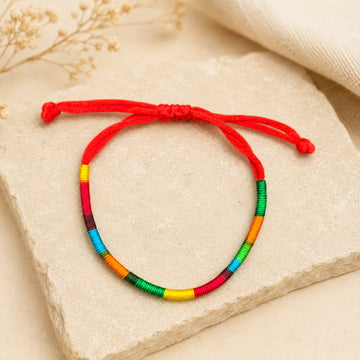 Bratara Curcubeul Tibetan, Ajustabila, Unisex, Creata Manual