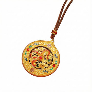 Pandantiv Amuleta Dragonului Imperial (cu snur textul reglabil)