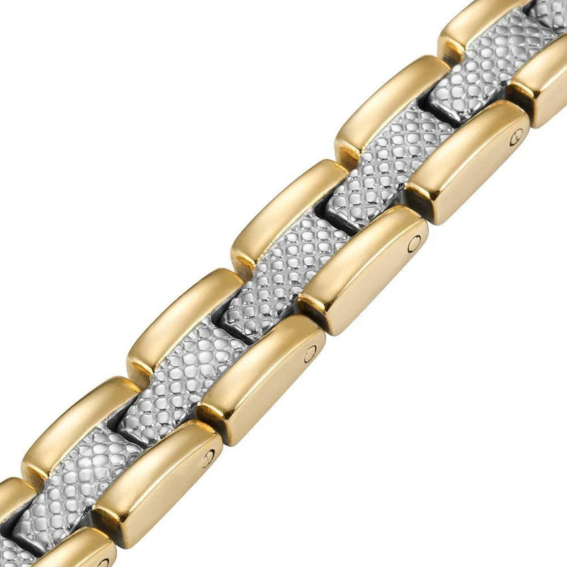 Brățară Magnetică Terapeutică Elegance, Unisex, din Oțel Inoxidabil de Înaltă Calitate, cu 4 Elemente Bioenergetice