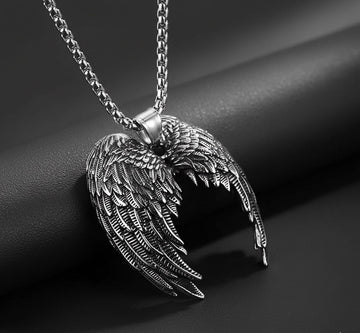 Colier "Gardianul Inaripat", Barbati,  din Otel Inoxidabil