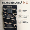 Două benzi elastice pentru fixarea reglabilă în X
