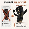 Comparație între o genunchieră universală simplă și genunchiera îmbunătățită cu fir de cupru