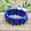 bratara lapis lazuli lata, calitate foarte buna a pietrelor