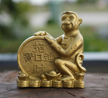 maimuta feng shui (statueta cu moneda))