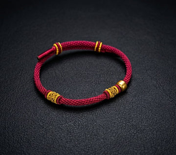 Brățară Tibetană „Nodul Infinit”, Șnur Împletit Manual, Ajustabilă