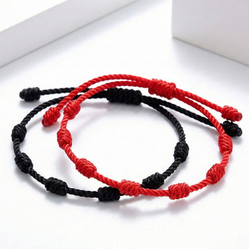 Set Bratari cu Snur "Protecția Karmică a celor 7 Noduri"