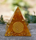 piramida orgonica cristale citrin