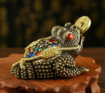Broasca Banilor (Chan Chu) din Alamă cu Cristale Norocoase - magnetul prosperitatii in 2026