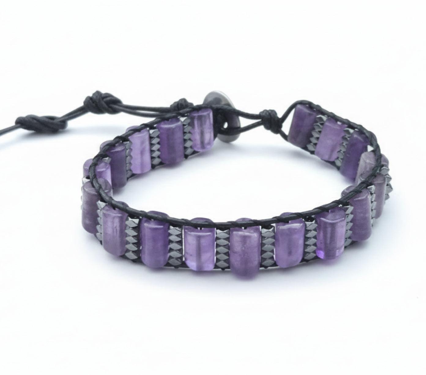 Bratara Ametist Barbati – Protectie si Claritate Interioara