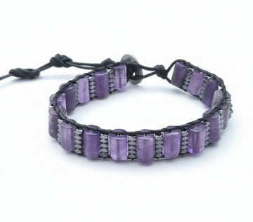 Bratara Ametist Barbati – Protectie si Claritate Interioara