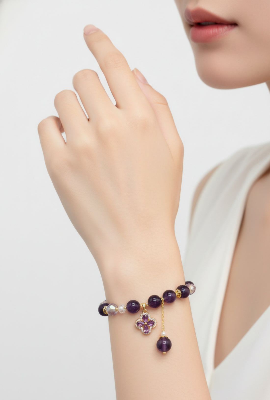 Brățară Feng Shui cu Charm Trifoi Norocos