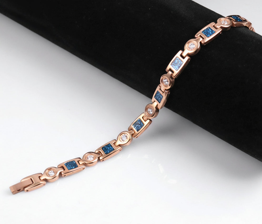 Brățară Magnetica, "Ciel" Rose Gold , Dama, Otel Inoxidabil Placat cu Aur 18k