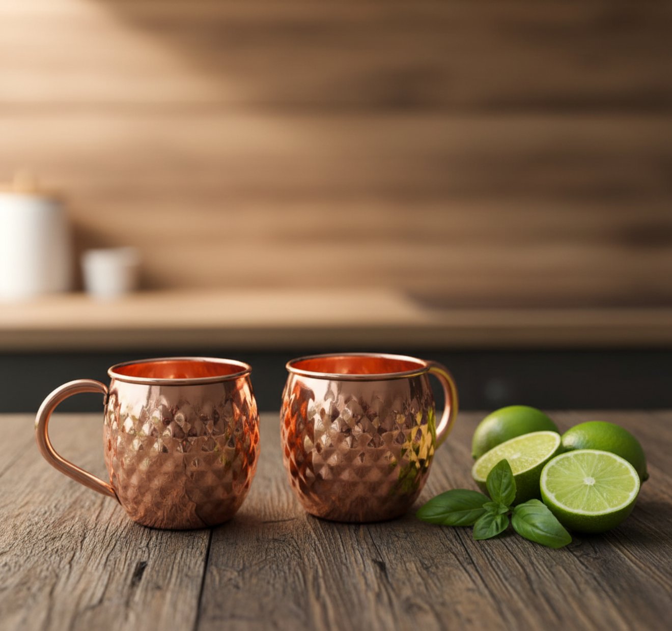 set 2 cani din cupru pur