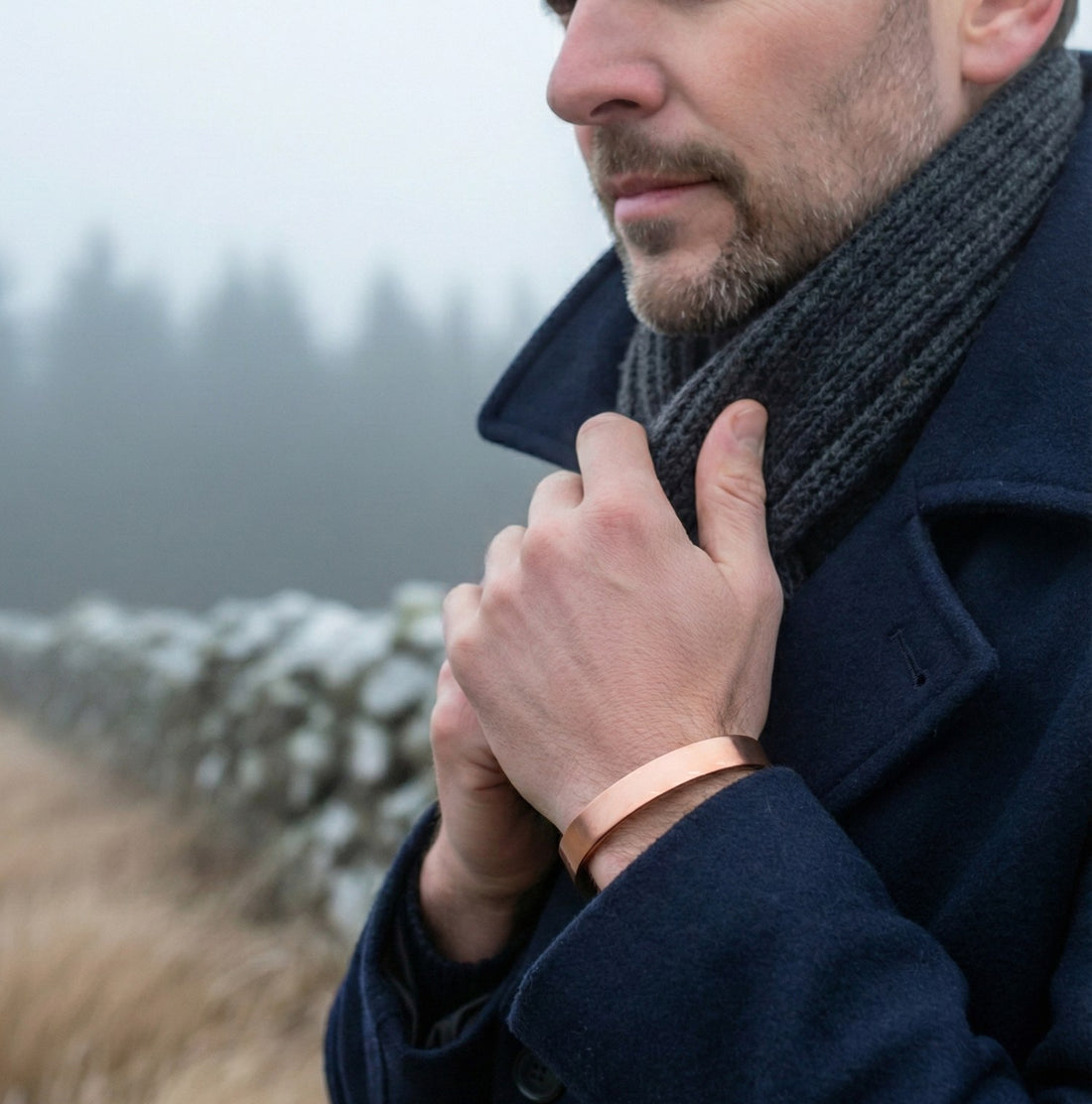 Brățară Cupru Pur "Simplicity", 6 Magneți Neodim, Design Neted Minimalist, Ajustabilă, Unisex